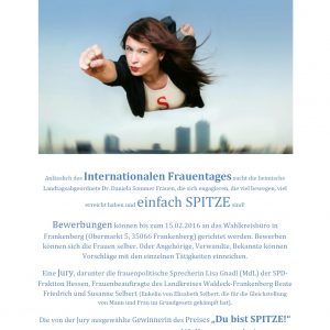 Wettbewerb Du bist SPITZE 2016 von Dr. Daniela Sommer
