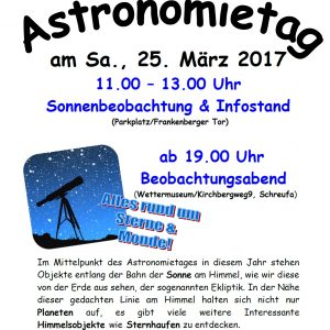 Einladung Astronomietag 2017