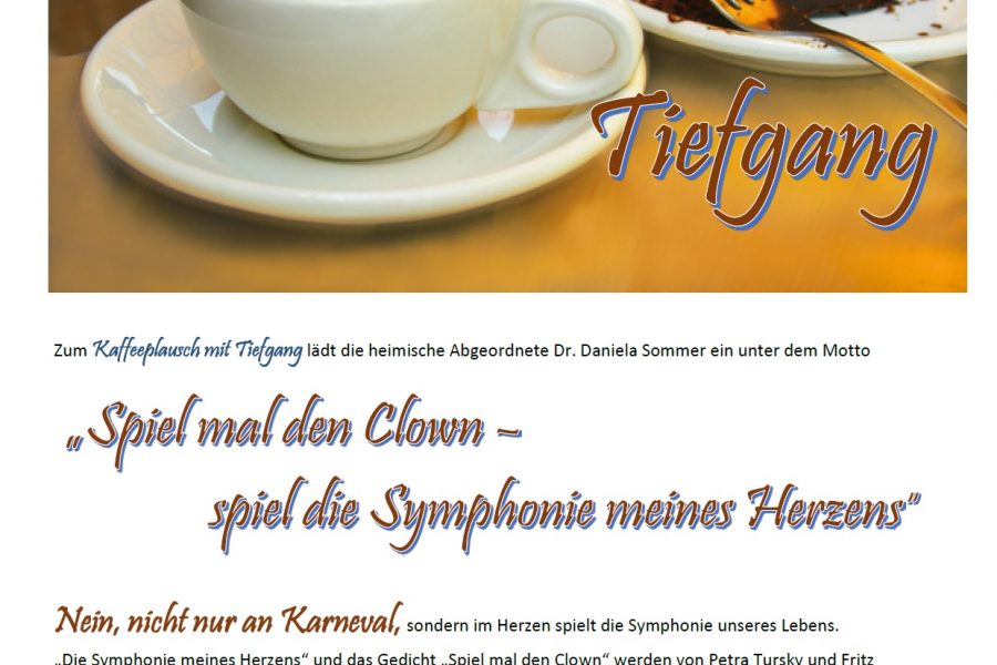 Einladung Kaffeeplausch mit Tiefgang - Clown 2018