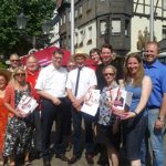 Wahlkampfstand in Frankenberg mit Thorsten Schäfer-Gümbel