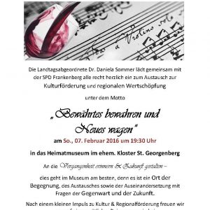 Einladung Veranstaltung Musik, Wein - Antik 2016