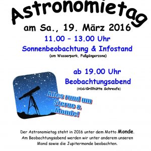 Einladung Astronomietag 2016