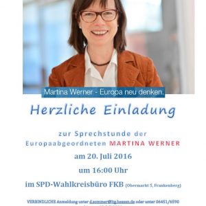 Einladung Sprechstunde Martina Werner 2016