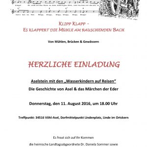 Sommertour 2016 Einladung Aselstein