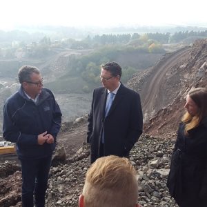 Besuch von Steinbruch in Dainrode mit Thorsten Schäfer-Gümbel