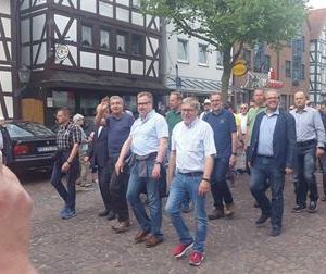 Umzug Pfingstmarkt Frankenberg 2017 mit Dr. Daniela Sommer